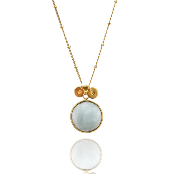 March – Indian Aquamarine Necklace