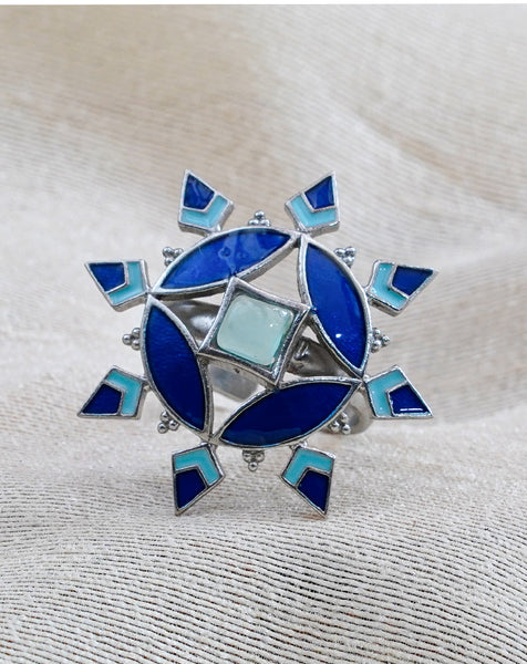 Aza Ring - Blue Aqua Chalcedony