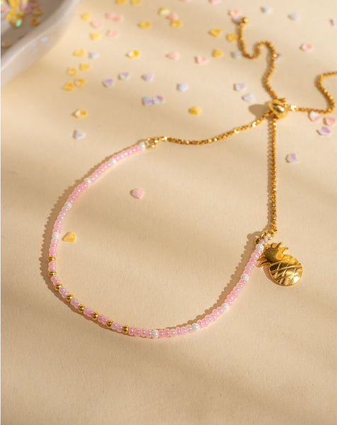 Pastel Pink Pineapple Bracelet