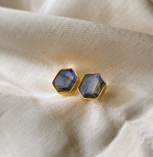 Bella Studs - Labradorite