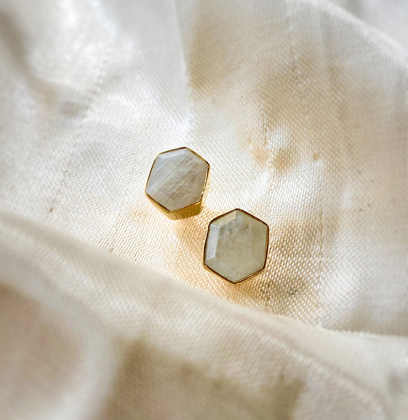 Bella Studs - Moonstone