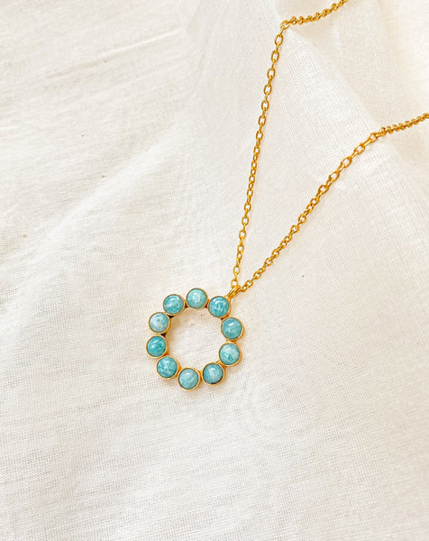 Chloe Necklace Indian Aquamarine