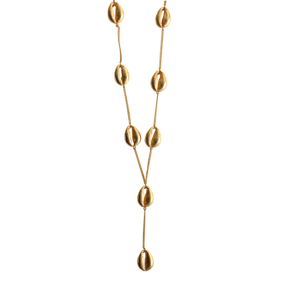 Summer Shell Gold Cowrie Necklace