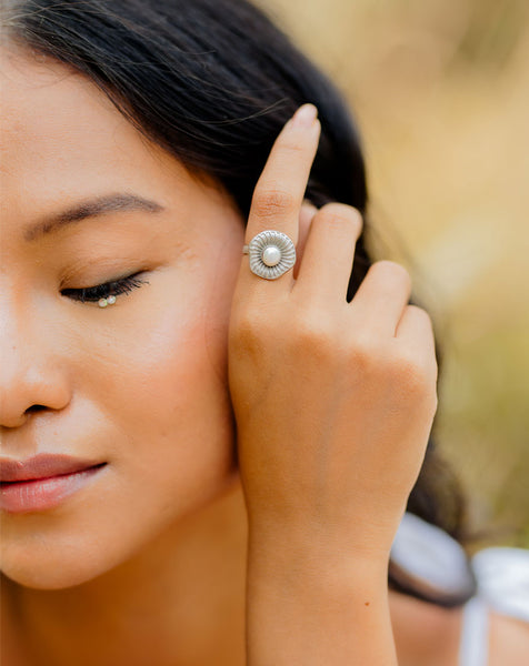 Kaii Ring Silver and Pearl