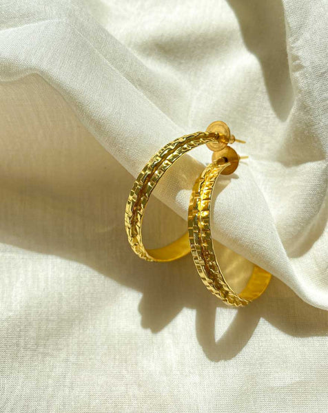 Ripple Gold Hoops Big