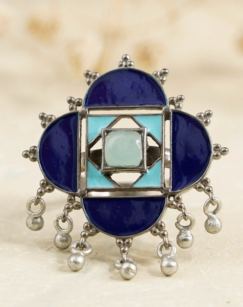 Sabrina Enamel Ring - Blue