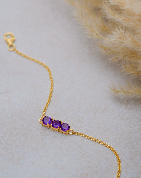 Zoe Bracelet - African Amethyst