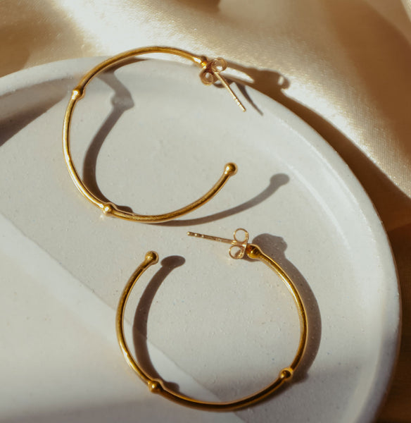 Gold Knot Hoops (Big 40mm)