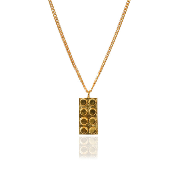 Lego Necklace Gold