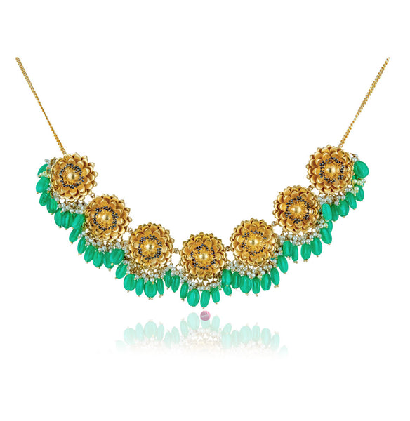 Marigold Necklace - Emerald Green