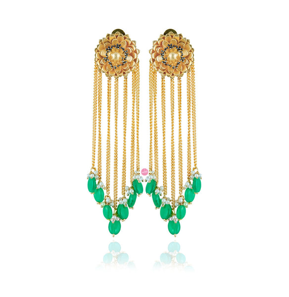 Marigold Tassels - Emerald Green