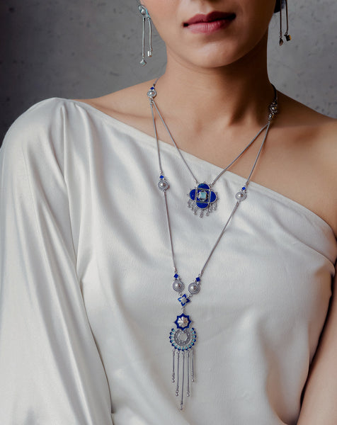 Saira Detachable Necklace - Blue