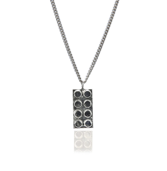 Lego Necklace - Silver