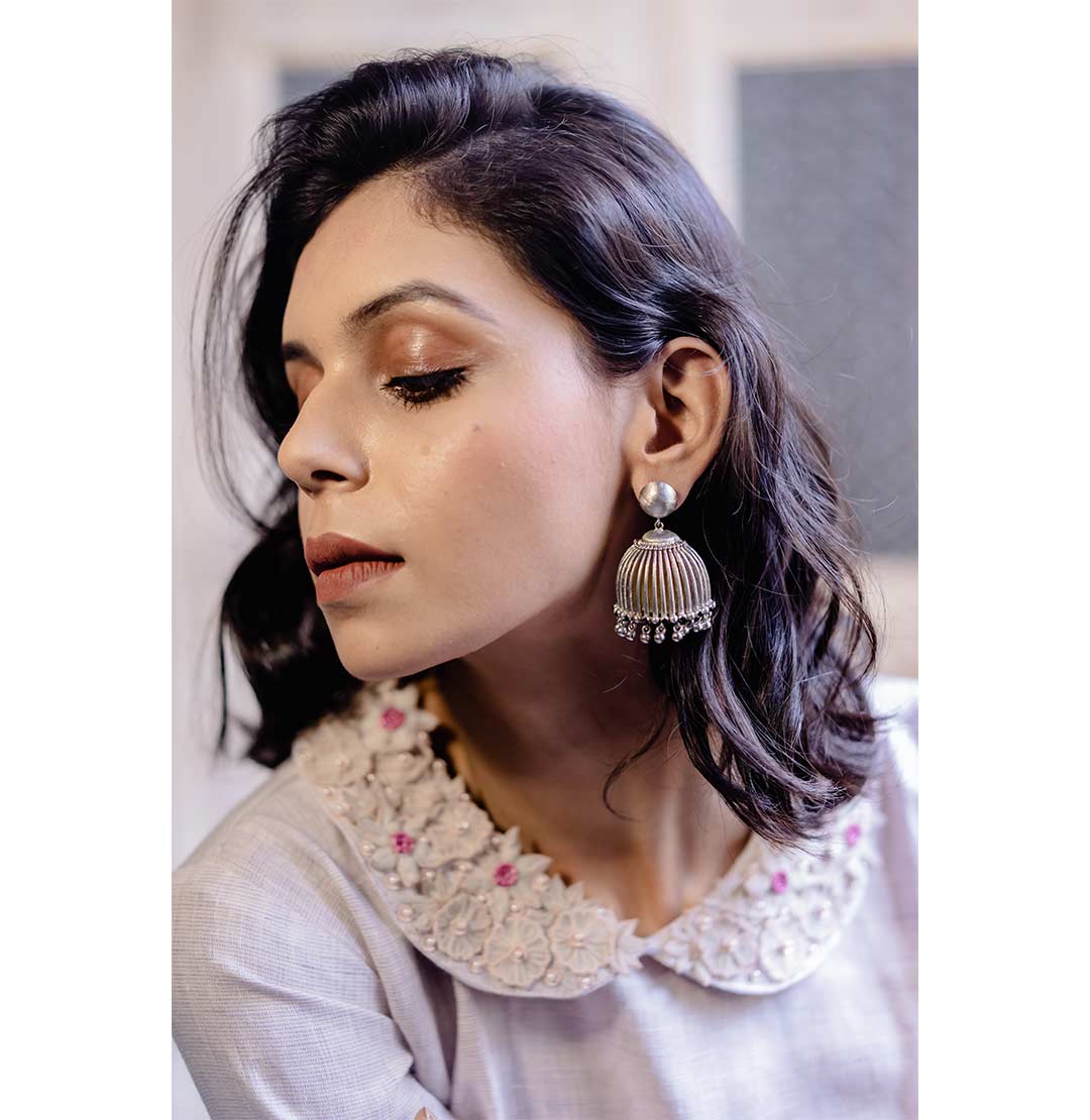 Silver Pinjra Earrings – Hyperbole Accessories