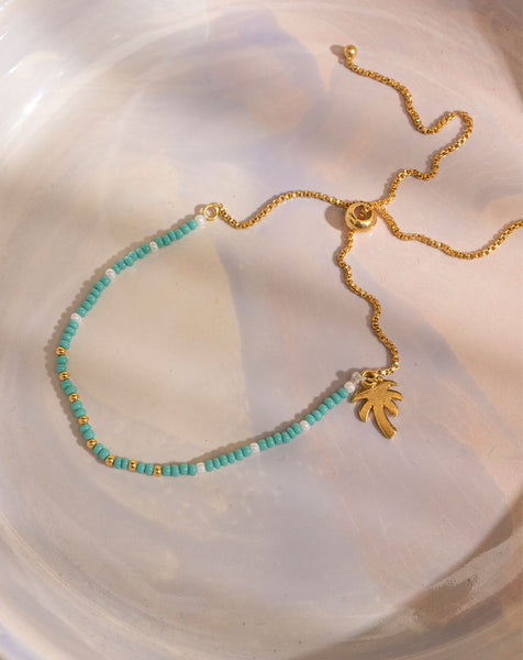 Turquoise Palm Tree Bracelet